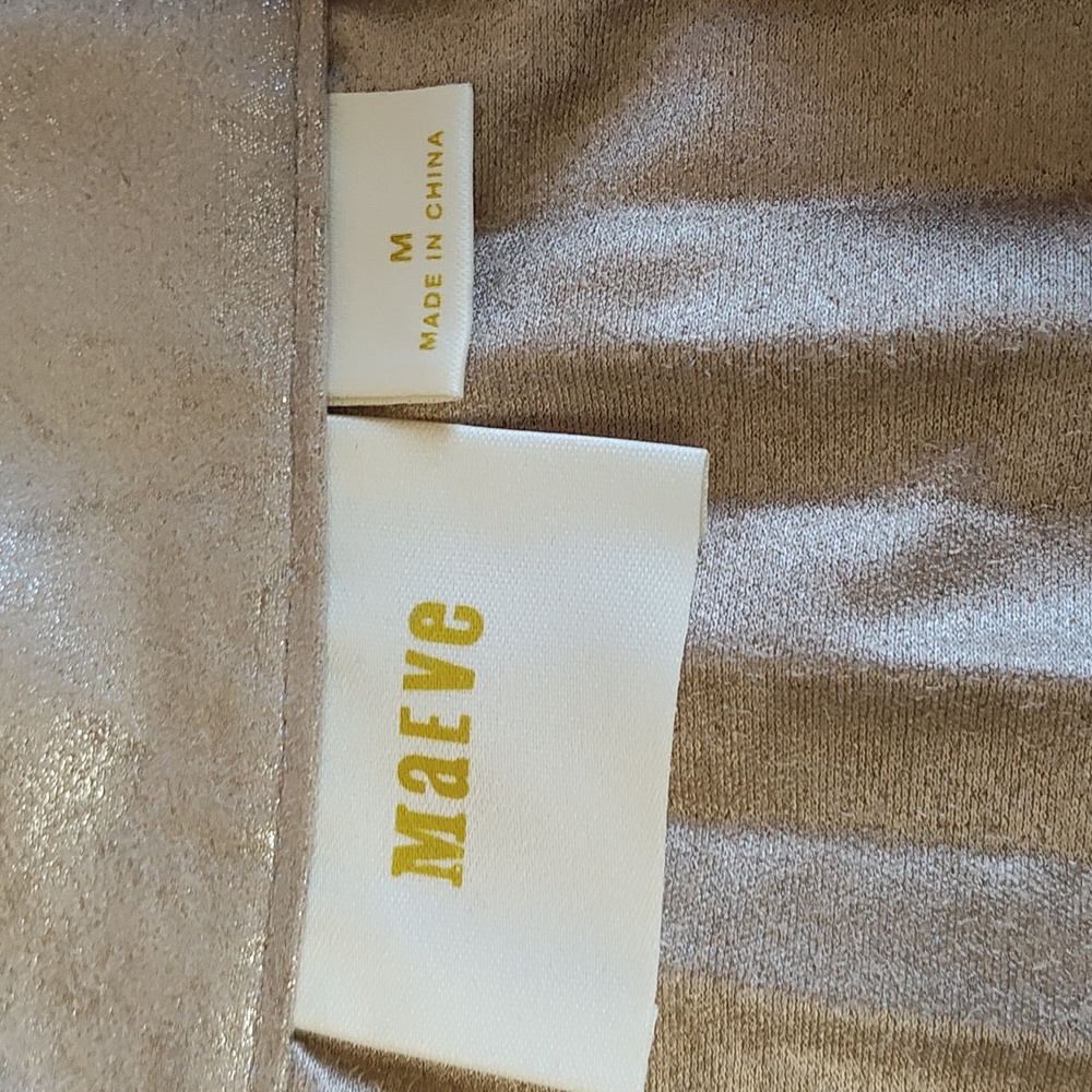 Maeve Shiny Gold Pleated Midi Skirt - Picture 8 of 11